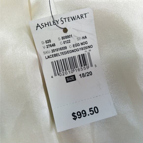 NWT@$100! ASHLEY STEWART! CREAM FLORAL PATTERNED SATIN BROCADE JACKET! SZ 18/20 - Picture 9 of 12